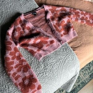 Art Class Pink and Mauve Floral Cardigan